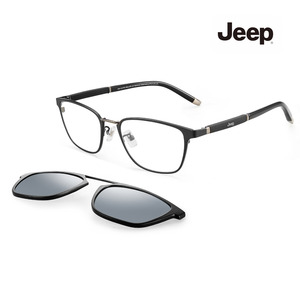 지프 Jeep 선글라스 겸용 안경, 안경테+스모크편광 클립렌즈, T7034_M5